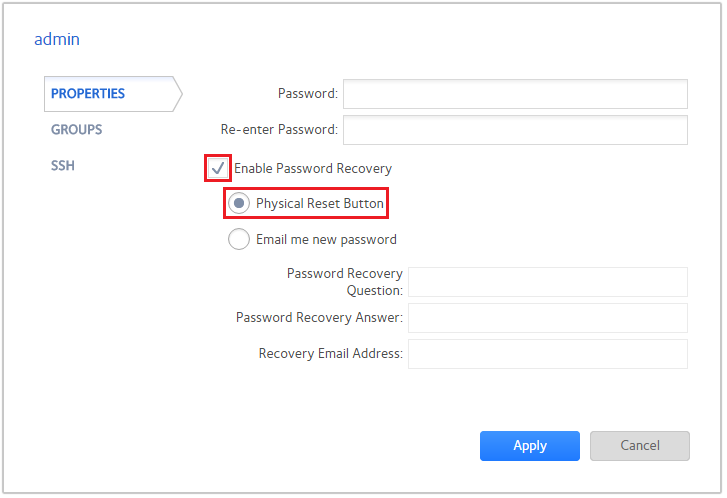 Corredor Sala soborno How do I configure password recovery on my ReadyNAS OS 6? | Answer |  NETGEAR Support