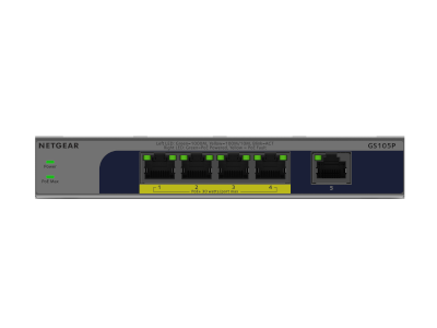 GS105Pv3 | 5-Port Gigabit Ethernet PoE+ Unmanaged Switch (63W)