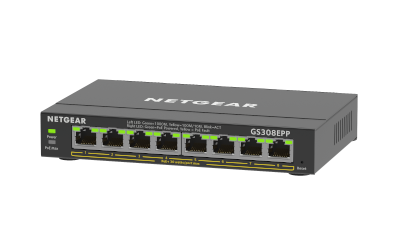 GS308EPP | 8ポートハイパワー PoE+ギガビットイーサネットEasy Smart