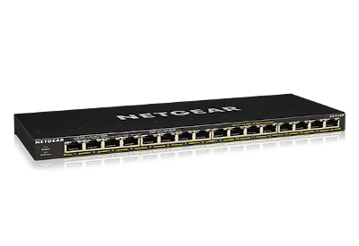 GS316P | 16-Port Gigabit Ethernet Unmanaged PoE+ Essentials Switch