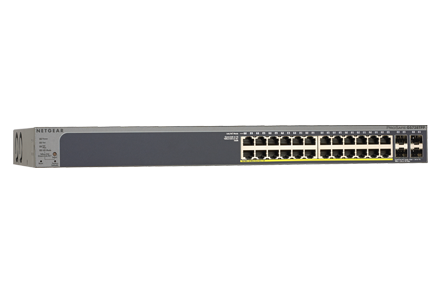 GS728TPP | 28-Port Gigabit Ethernet Smart Switch with 4 SFP Ports