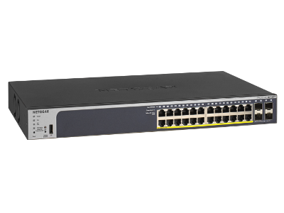 GS728TPv2 | 24-Port Gigabit Ethernet PoE+ Smart Switch with 4 SFP