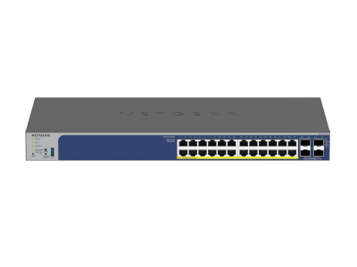 GS728TXPv3 | 24-Port Gigabit Ethernet PoE+ Smart Switch with 4 10G