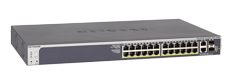 S3300-28X-PoE+ (GS728TXP) | 28-Port Gigabit Ethernet Stackable