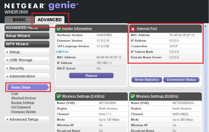 how do i see the mac address of my router