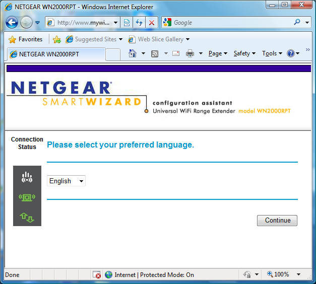 reset netgear wn2000rpt factory settings