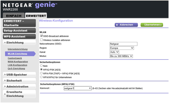 Die Konfiguration eines Routers - NETGEAR Support