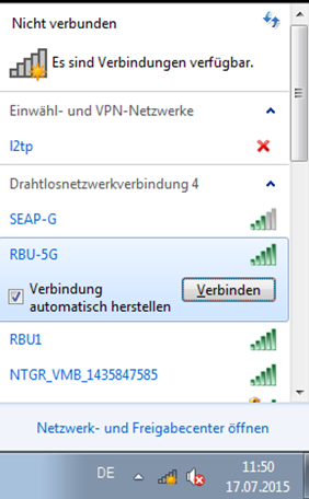 Verbinden eines Netzwerkgerätes mit Ihrem WLAN-Netzwerk: Windows 7 PC ...