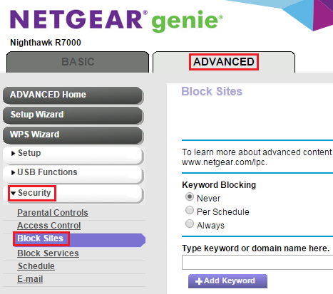 How Do I Block Internet Sites On My Netgear Router Using The Router Web Interface Answer Netgear Support