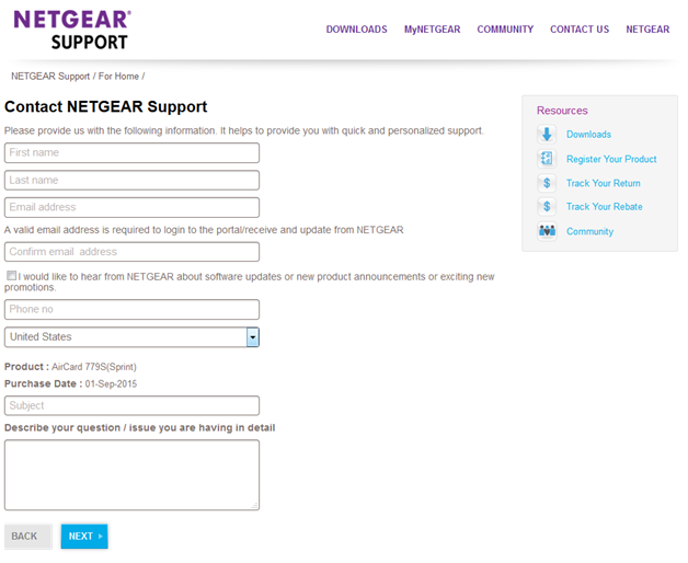 How do I register my AirCard serial number? Answer NETGEAR Support