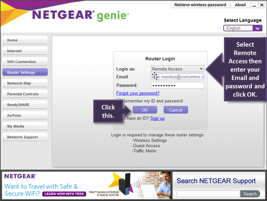 Transplant Daisy pace How do I remotely access my router using the NETGEAR Desktop genie? |  Answer | NETGEAR Support