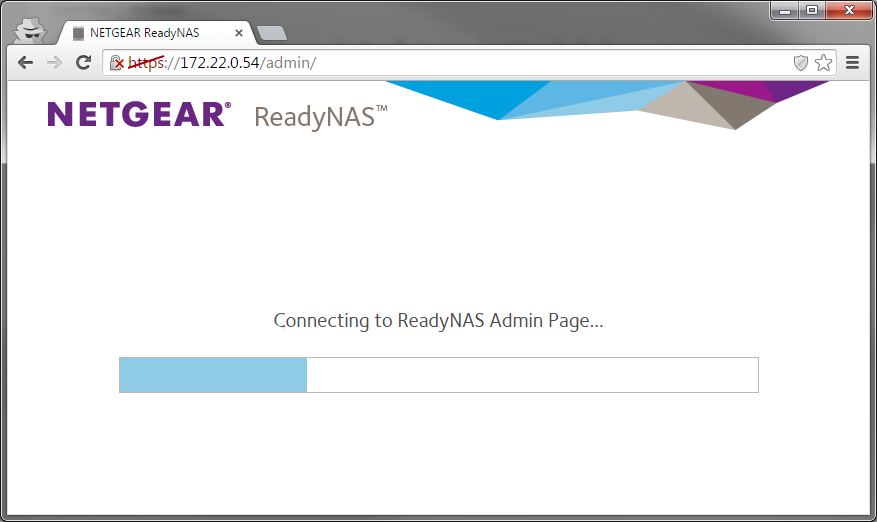 ReadyNAS OS 6 ReadyNAS admin page is offline error after the system