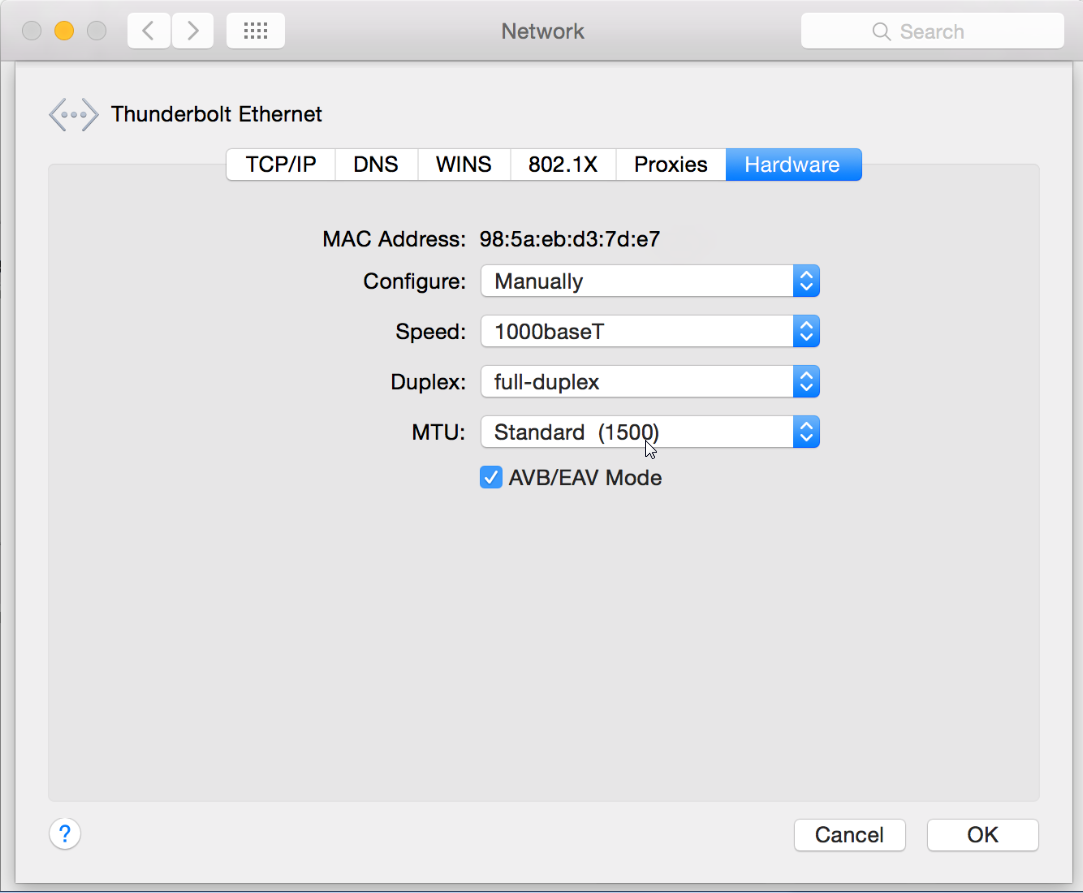 How do I configure the Apple ThunderbolttoGigabit Adapter for use with a NETGEAR