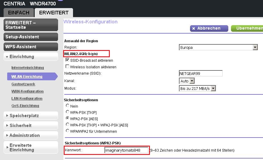 Wie finde ich das WLANPasswort von meinem NETGEAR Router heraus, bzw. wie kann ich es ändern