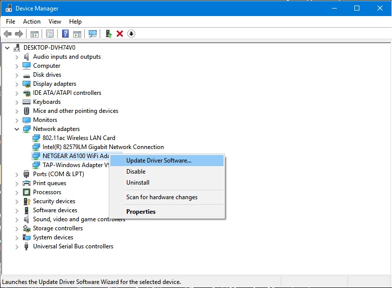 netgear network adapter driver for windows seven