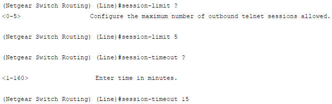 How do I configure the session-limit and session-timeout using CLI ...
