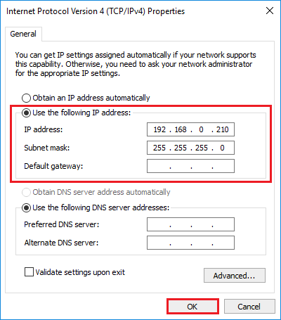 Image result for manual ip assign