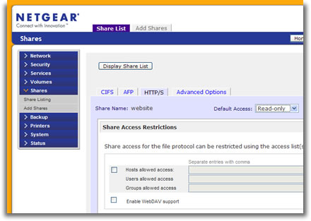 Create a personal webserver on the ReadyNAS (RAIDiator 4.x) - NETGEAR ...